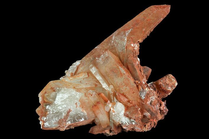 Natural, Red Quartz Crystal Cluster - Morocco #101009